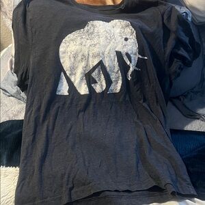 Kids Black Elephant Graphic T-Shirt